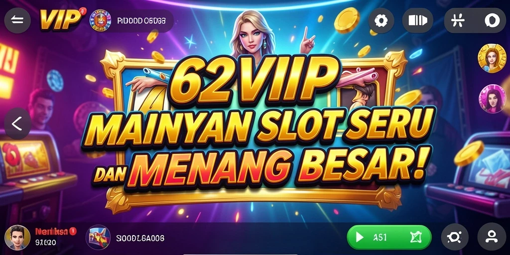 Tangkapan layar utama 62VIP menampilkan gameplay yang mendebarkan.