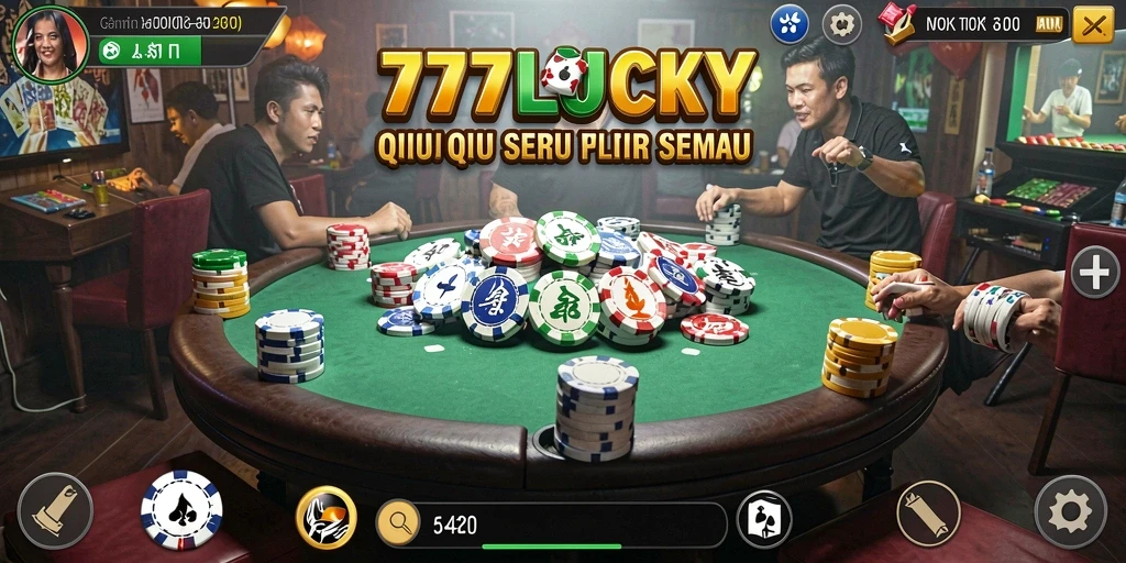 Tangkapan layar utama gameplay QiuQiu di 777LUCKY.