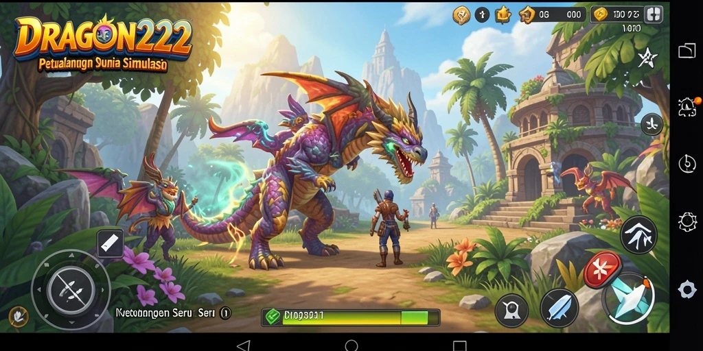 Screenshot gameplay DRAGON222 yang menampilkan dunia simulasi yang menarik.