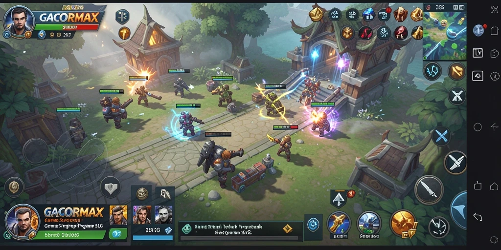 Tampilan screenshot gameplay GACORMAX yang menegangkan dan strategis.