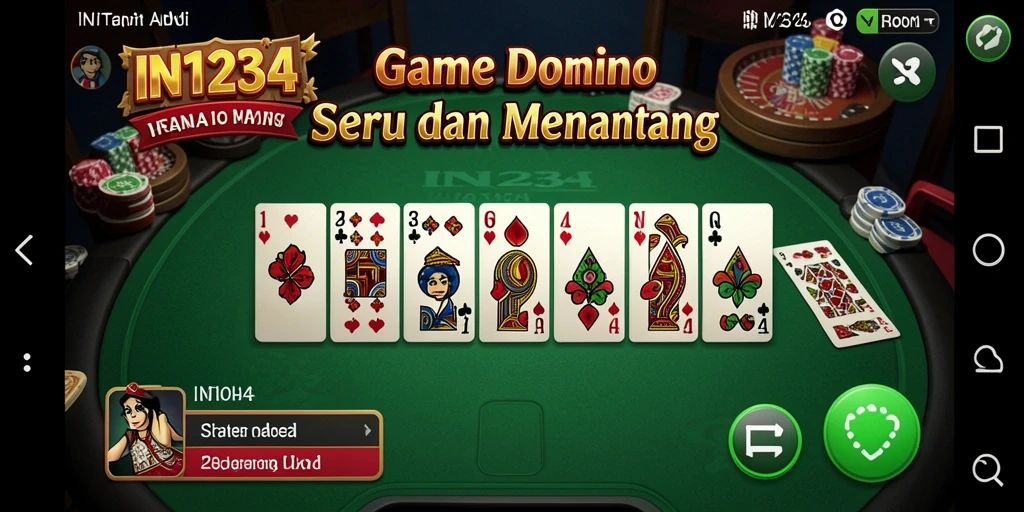 Tampilan gameplay Domino yang menarik dan seru.