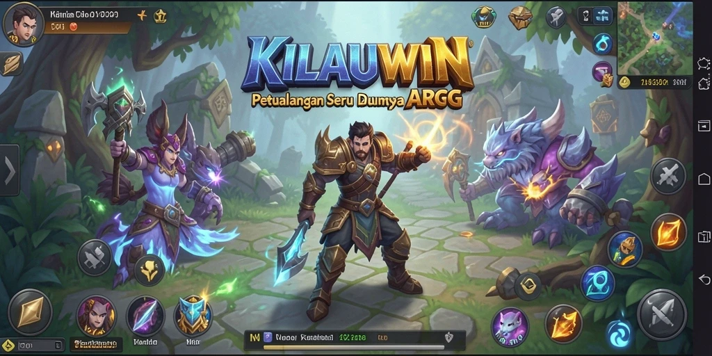 Tangkapan layar KILAUWIN menampilkan pertarungan epik antar karakter ARPG.