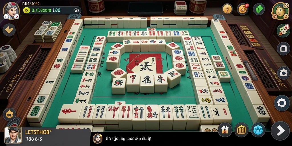 Screenshot LETSTHOR menampilkan gameplay Mahjong yang mendebarkan.