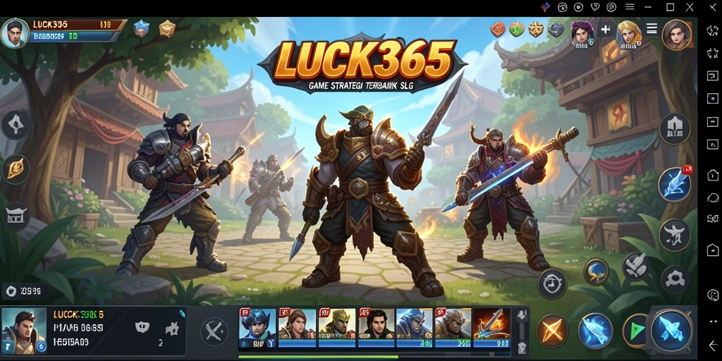 Tampilan gameplay SLG yang mendebarkan dalam LUCK365.