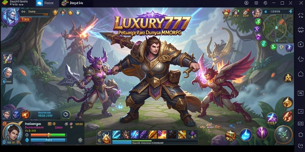 Tampilan gameplay LUXURY777 menampilkan pertarungan menegangkan dan petualangan mendalam.