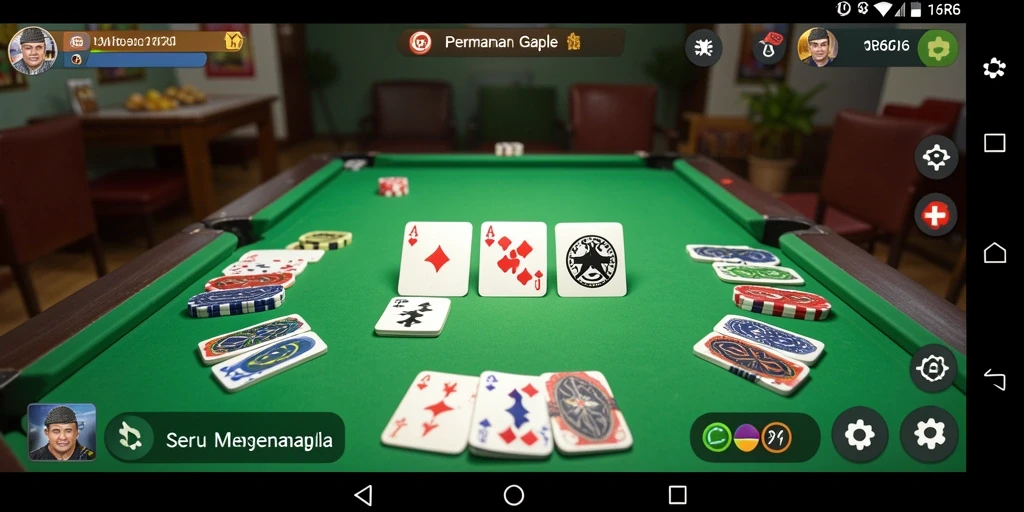 Screenshot gameplay R6R6 menampilkan keseruan bermain Gaple.