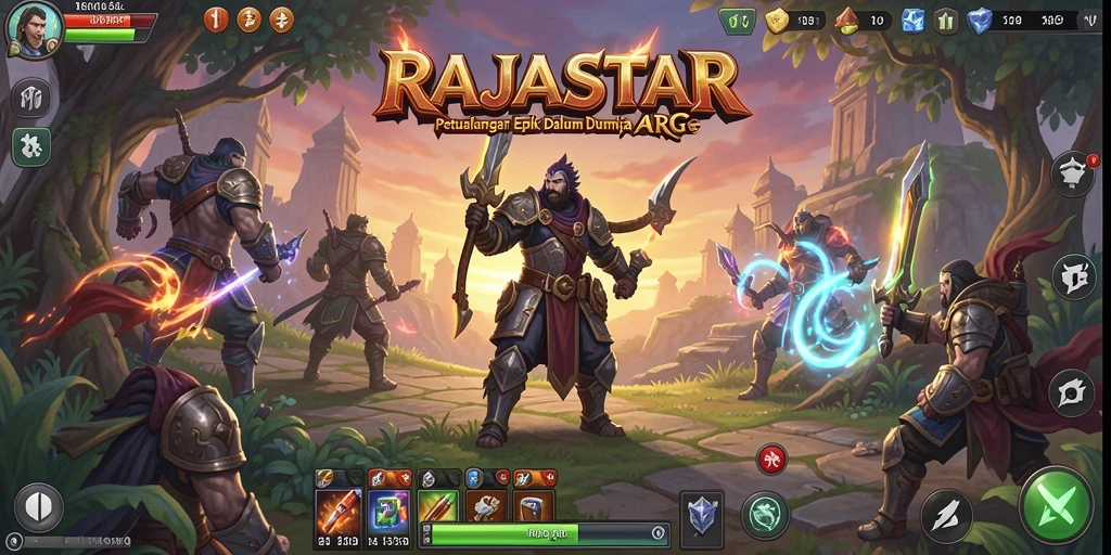 Tampilan gameplay seru dalam permainan ARPG RAJASTAR.