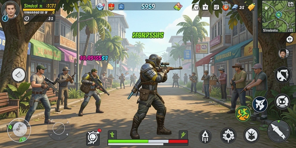 Tangkapan layar gameplay yang menunjukkan interaksi dalam S9S9.
