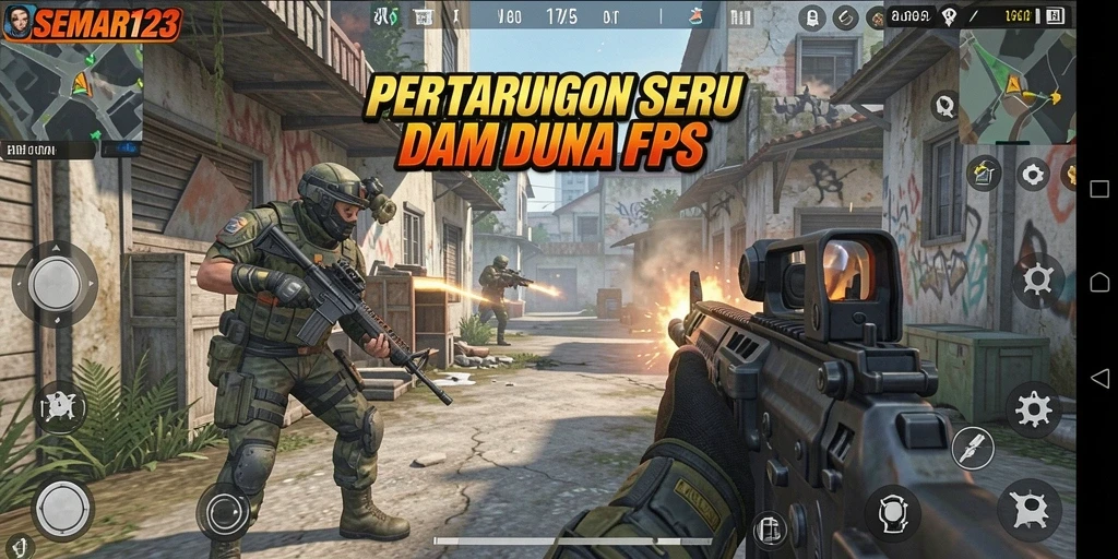 Screenshot SEMAR123 menunjukkan aksi tembak-menembak yang mendebarkan.
