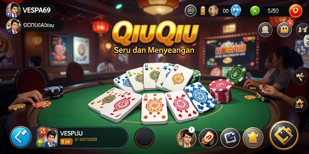 Tampilan gameplay seru QiuQiu di VESPA69.