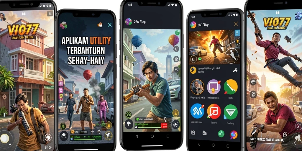 Screenshot utama VIO77 menunjukkan antarmuka aplikasi Utility yang user-friendly.