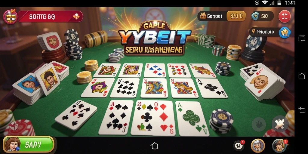 Screenshot YYBET menampilkan gameplay Gaple yang seru dan interaktif.